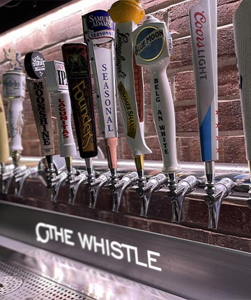 Beer on tap at The Whistle Sports Bar & Grill