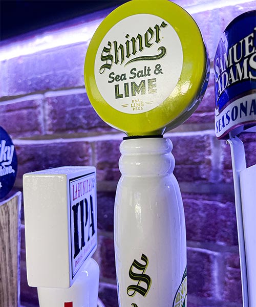 Shinner-Beer on tap at The Whistle Sports Bar & Grill in Chicago