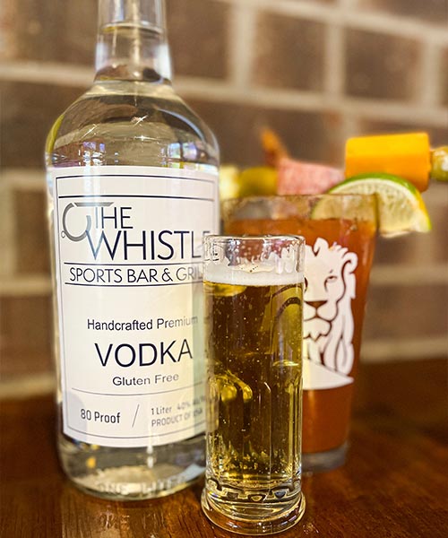 The Whistle Sports Bar & Grill Vodka and shot